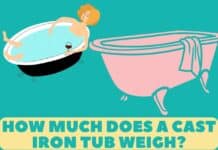 how much does a cast iron tub weigh