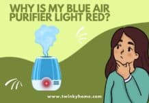 why is my blue air purifier light red