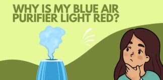 why is my blue air purifier light red